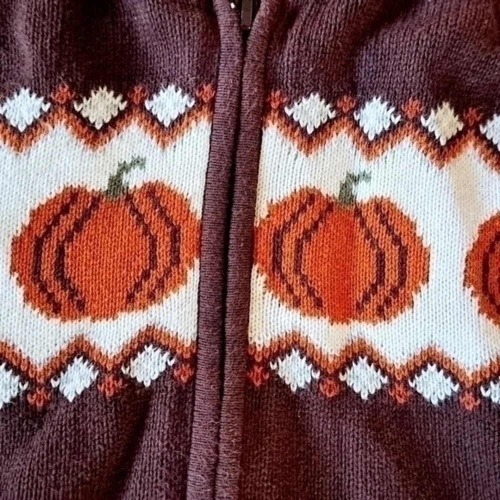 GYMBOREE TODDLER CHUNKY PUMPKIN SWEATER CARDIGAN SZ 2T